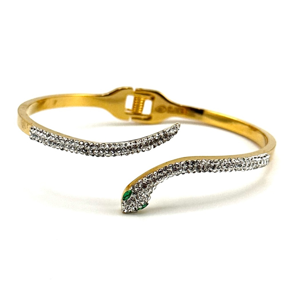 18K Gold Plated over Stainless Steel Bangle Snake Bracelet